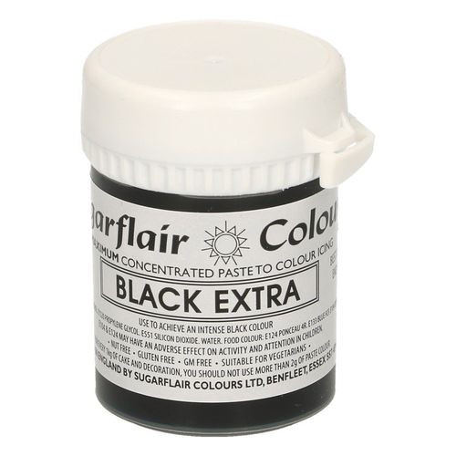 Sugarflair Pastenfarbe Black / Schwarz Extra