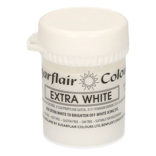 Sugarflair Pastenfarbe White / Weiß Extra