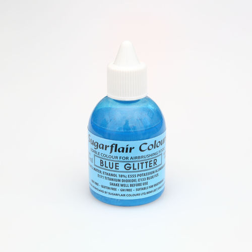 Airbrushfarbe Glitter Blau / Blue 60ml