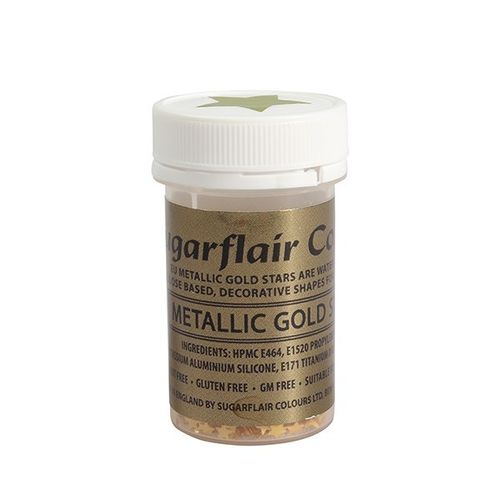 Sugarflair Metallic Stars gold / Sterne gold
