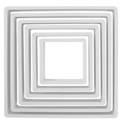 PME Plastic Ausstecherset 6tlg. quadratisch / Plastic cutter set square