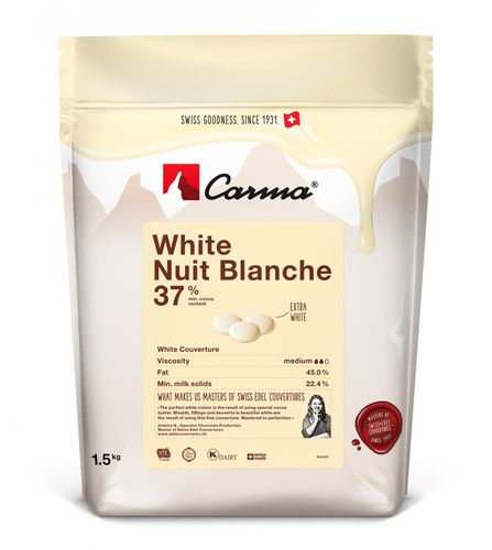Weiße Schokolade Kuvertüre / White Nuit Blanche von Carma 1,5kg