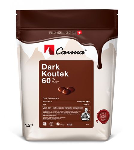 Dunkle Schokolade Kuvertüre / Dark Koutek von Carma 1,5kg
