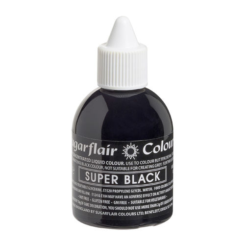 Sugarflair Flüssigfarbe Super Black 60ml