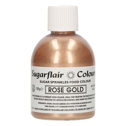Zuckerkristalle / Sugar Sprinkles Rose Gold 100g Sugarflair