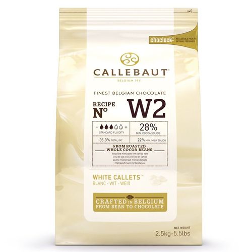 Schokolade Callets White 2,5 kg von Callebaut