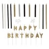 Kerzenset 'Happy Birthday' Metallic Wilton