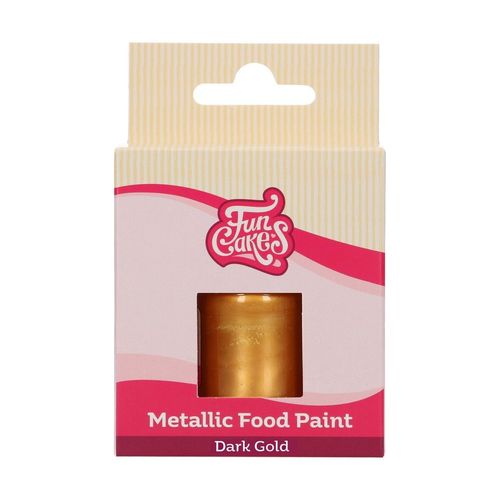 Metallic Food Paint Dark Gold 30ml FunCakes