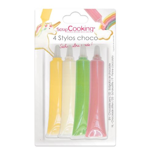 Schokostifte Pastellfarben / Choco Pens ScrapCooking 4 x 25g